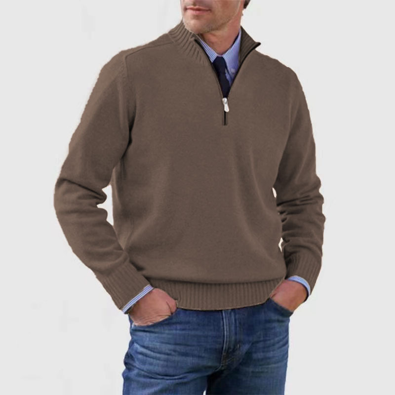 EB | Herrenpullover Mit Halbem Reißverschluss