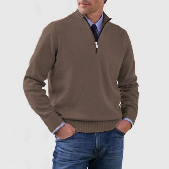 EB | Herrenpullover Mit Halbem Reißverschluss