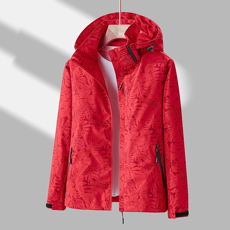 EB | Stilvolle Damen-Outdoor-Jacke mit Muster und Kapuze