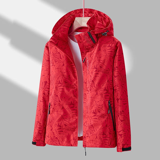 EB | Stilvolle Damen-Outdoor-Jacke mit Muster und Kapuze