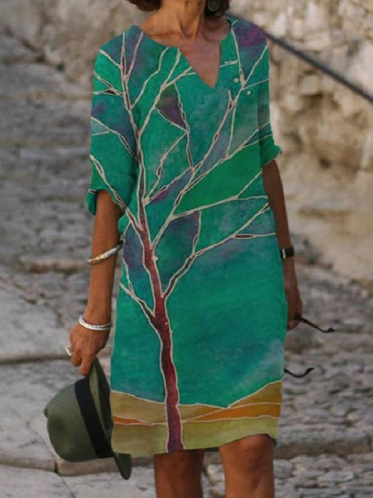 EB | Bezauberndes Kleid Mit Blumenmuster Für Frauen