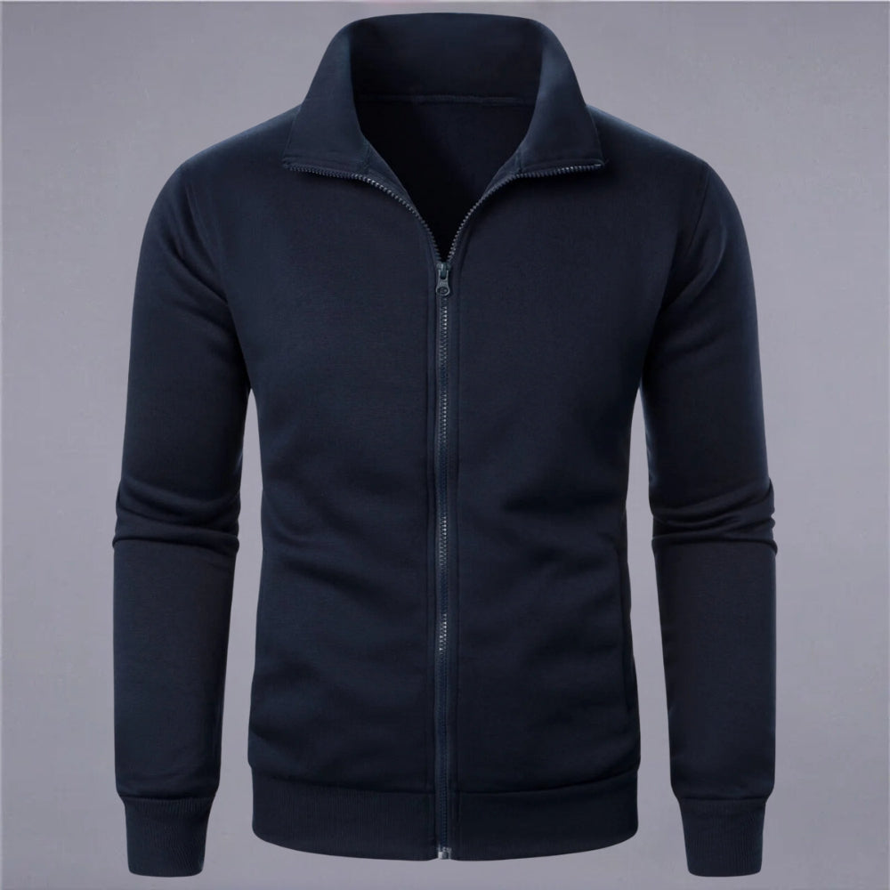 EB | Klassisches Sweatshirt mit Reißverschluss Baumwollmischung Komfort und Stil