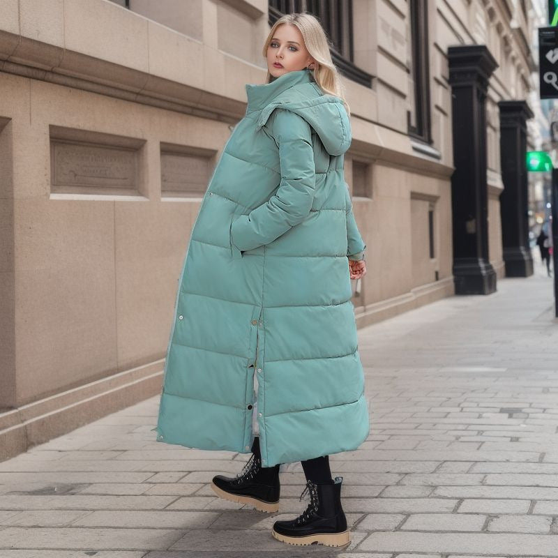 EB | Warme Gefütterte Damen Pufferjacke mit Kapuze