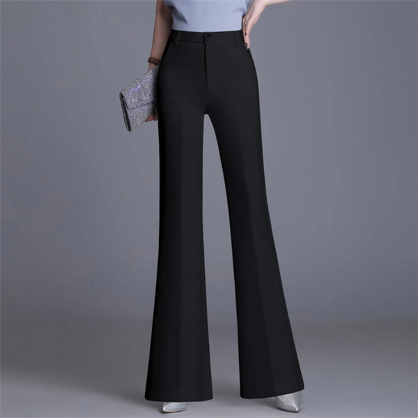 EB | Elegante Enganliegende Hohe Taille Flared Hosen
