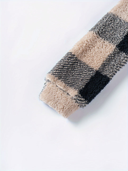 EB | Karierte Jacke Aus Weichem Material Polyester Bequem und Stilvoll