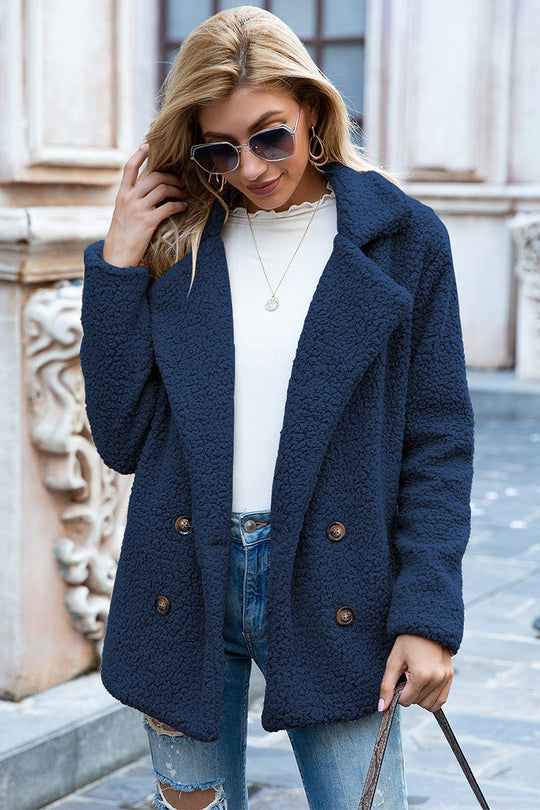 EB | Full Size Reverskragen Sherpa Mantel