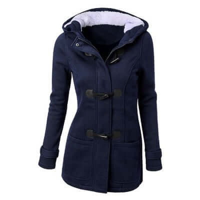 EB | Damen Gemütliche Fleece Kapuzenjacke