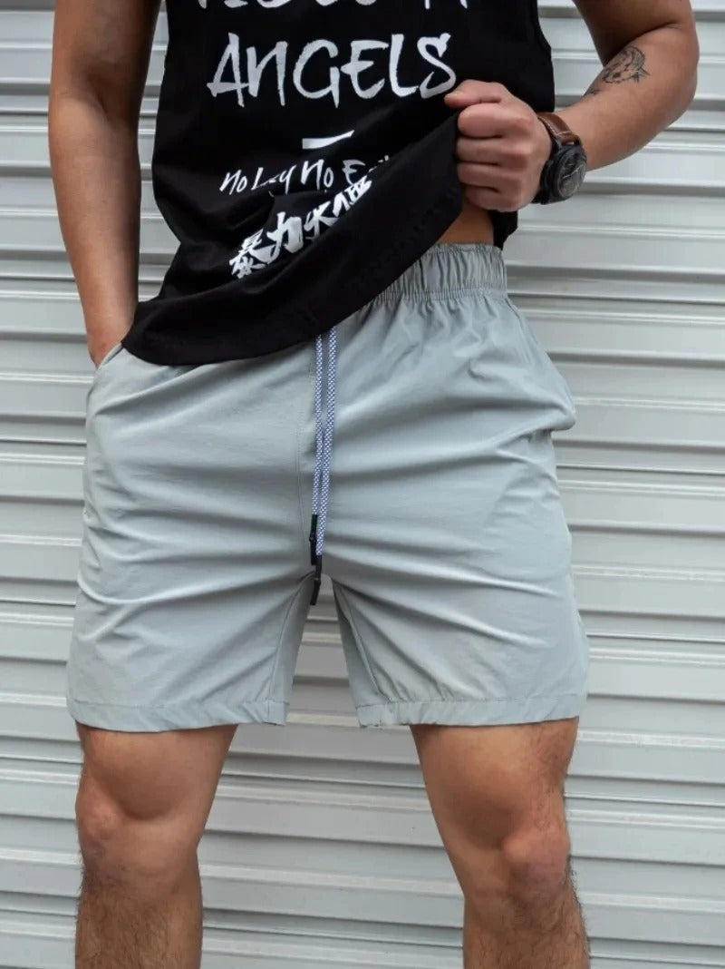 EB | Atmungsaktive, Einfarbige Badeshorts für Männer mit Kordel