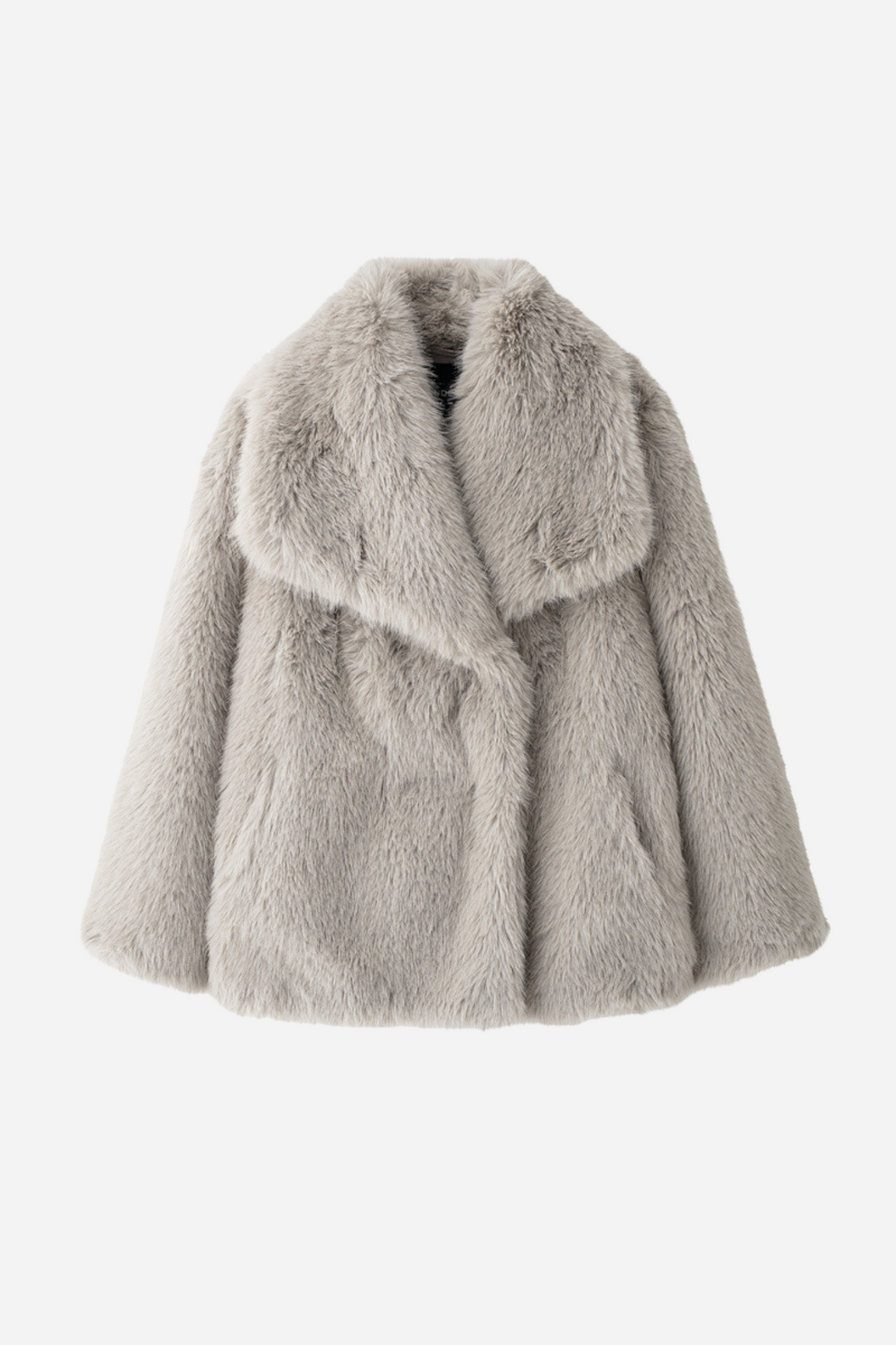 EB | Faux-Fur-Schalkragenjacke