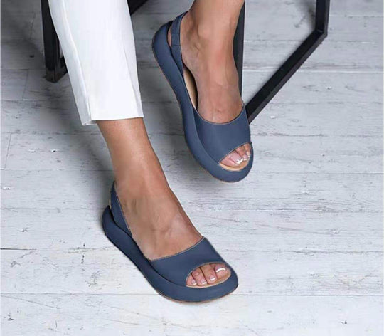 Damen nan Slingback-Pantolette mit ergonomischem Memory-Fußbett und leichter Plateausohle EB