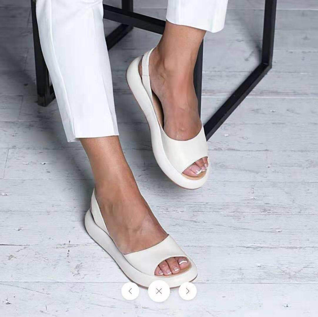 Damen nan Slingback-Pantolette mit ergonomischem Memory-Fußbett und leichter Plateausohle EB