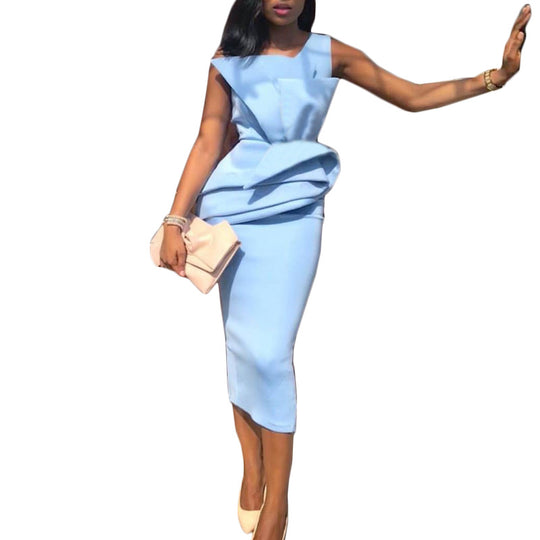 Damen figurbetontes Kleid mit Drapierung EB