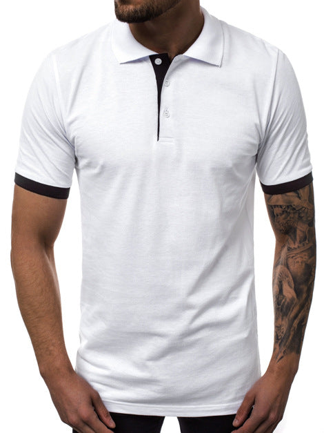 Herren Kurzarm-Polohemd mit kontrastierenden Details und modernem Schnitt EB