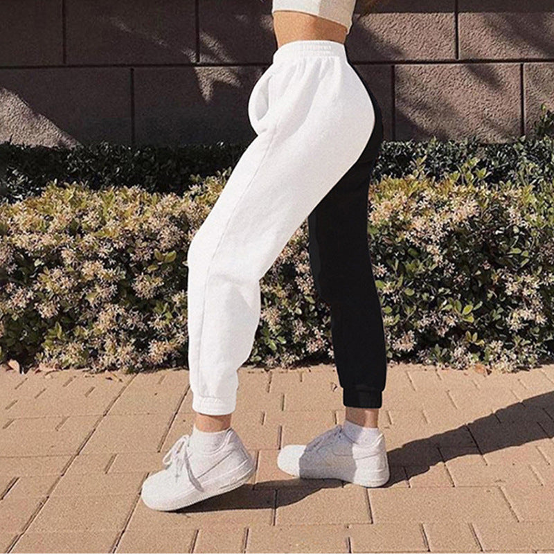 Damen Modische Jogginghose mit asymmetrischem Design und elastischem Bund EB