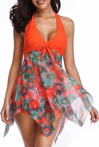 Damen Strandkleid mit floralem Design EB