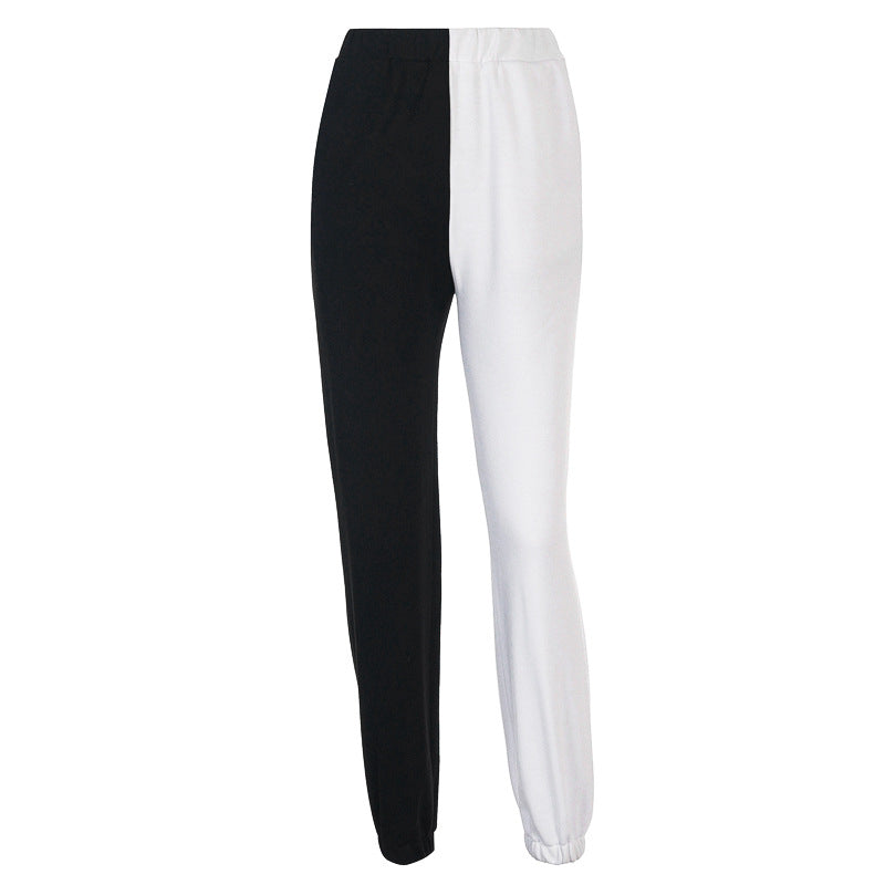 Damen Modische Jogginghose mit asymmetrischem Design und elastischem Bund EB