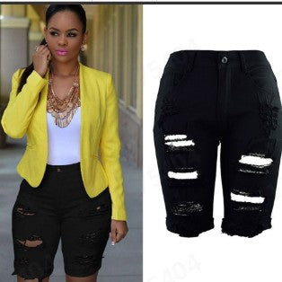 Damen Destroyed Denim-Hose mit lässigem Schnitt und modischen Rissdetails EB