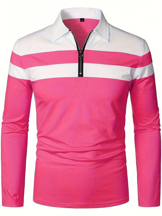 EB – langärmliges poloshirt mit reißverschluss