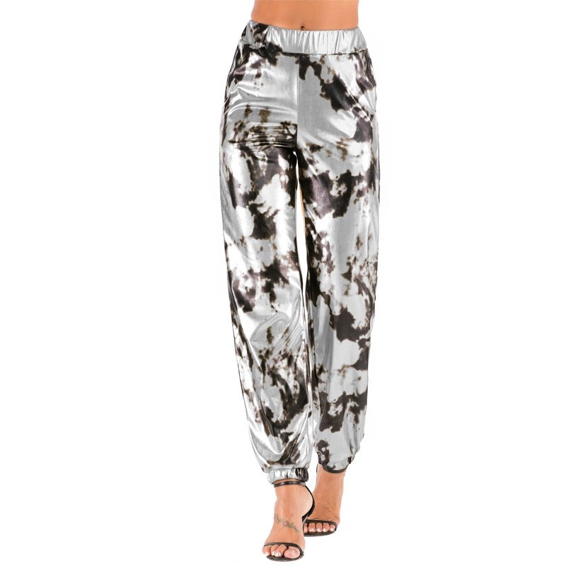 Damen Samt Jogginghose im angesagten Leopardenlook EB
