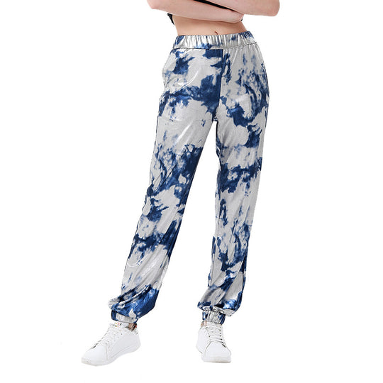 Damen Samt Jogginghose im angesagten Leopardenlook EB