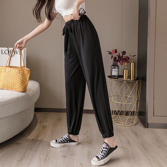 Damen Bequeme Relax-Hose mit Kordelzug EB