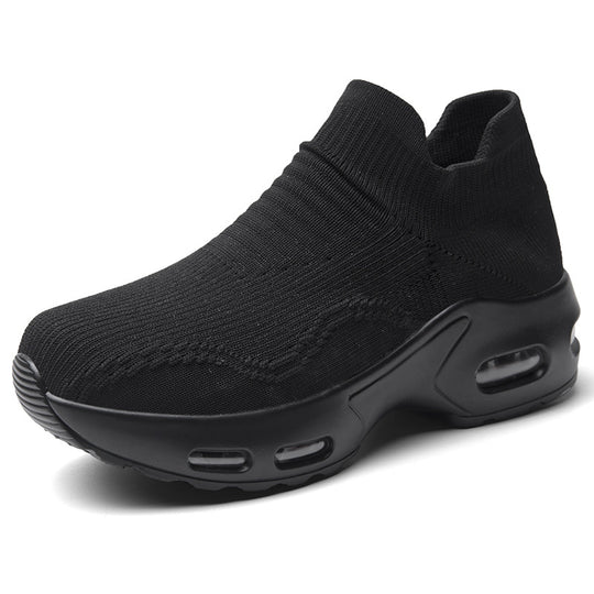 Unisex nan Slip-On Komfortsneaker mit elastischem Maschenkragen, stoßdämpfender Hohlkammer-Sohle und rutschfester Laufsohle EB