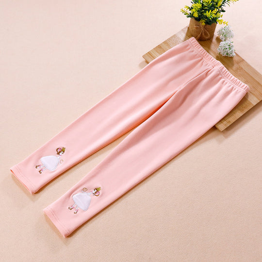 Mädchen Leggings mit buntem Applikationsdesign EB