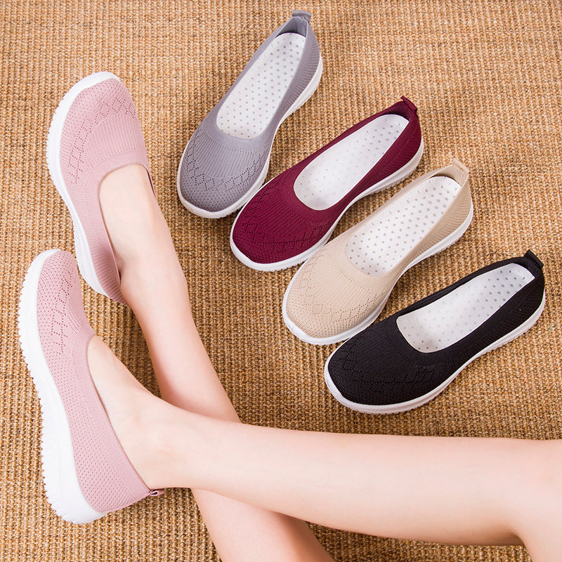 Damen Bequeme Ballerinaschuhe EB