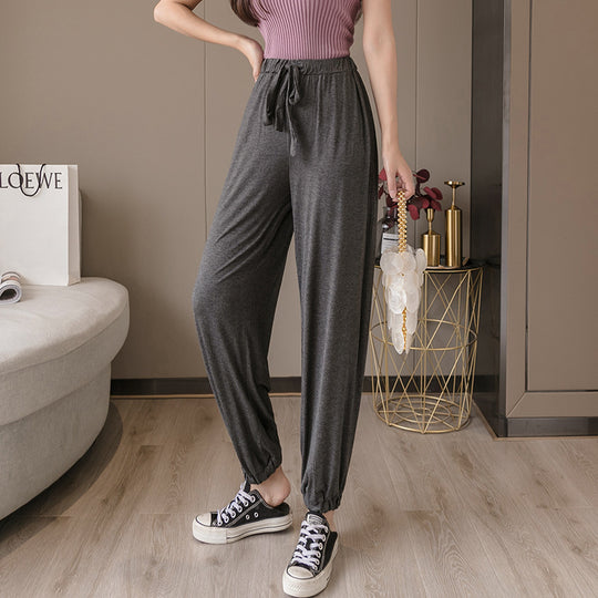 Damen Bequeme Relax-Hose mit Kordelzug EB
