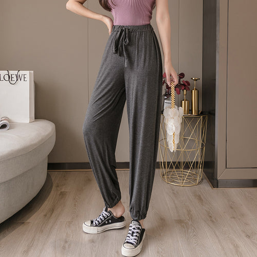 Damen Bequeme Relax-Hose mit Kordelzug EB