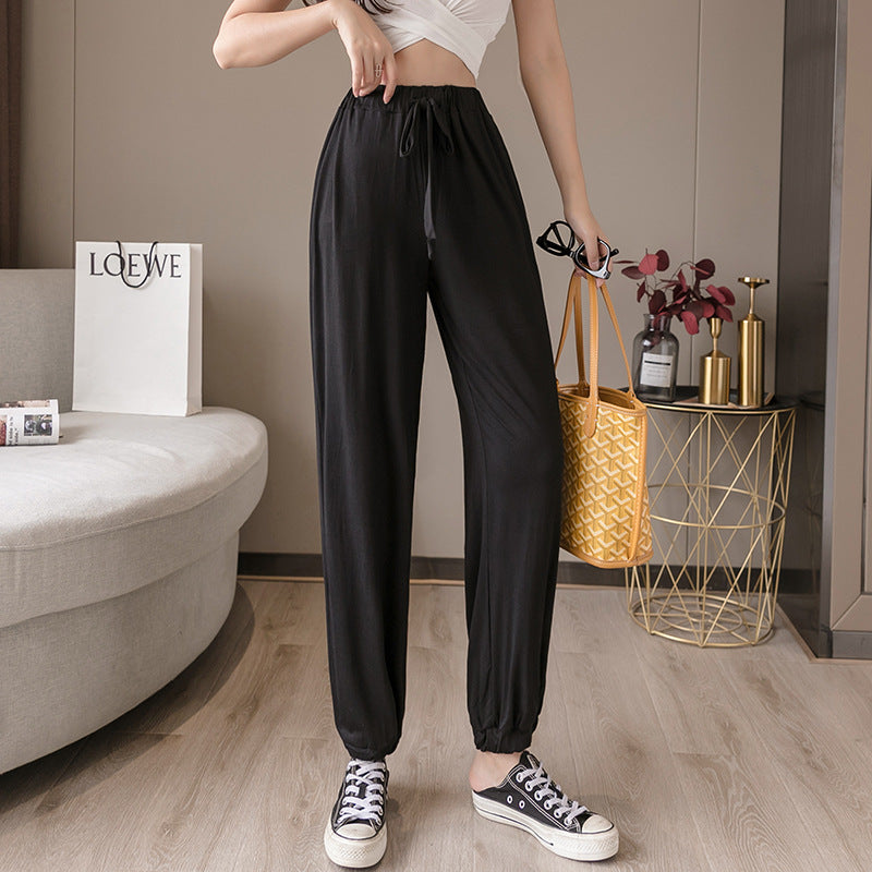Damen Bequeme Relax-Hose mit Kordelzug EB