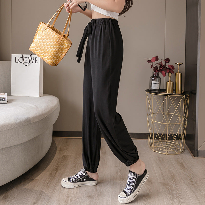 Damen Bequeme Relax-Hose mit Kordelzug EB