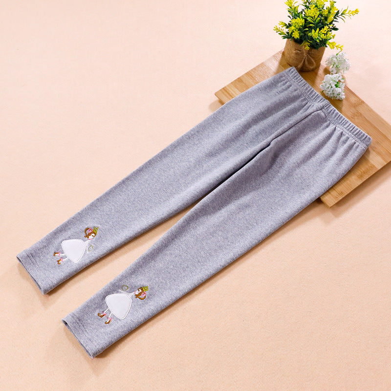 Mädchen Leggings mit buntem Applikationsdesign EB