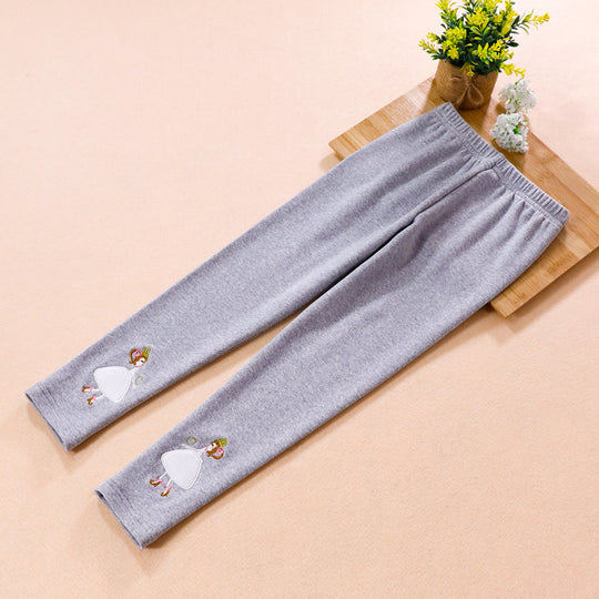 Mädchen Leggings mit buntem Applikationsdesign EB