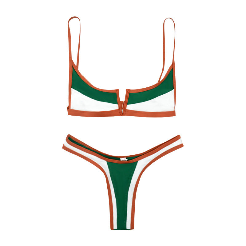 Damen Bikiniset mit modernem V-Ausschnitt und figurformenden Akzenten EB