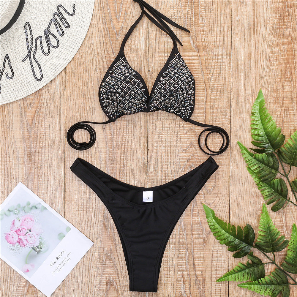 Damen Glamouröser Strass-Bikini EB