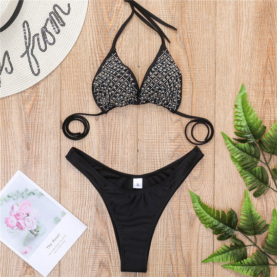 Damen Glamouröser Strass-Bikini EB