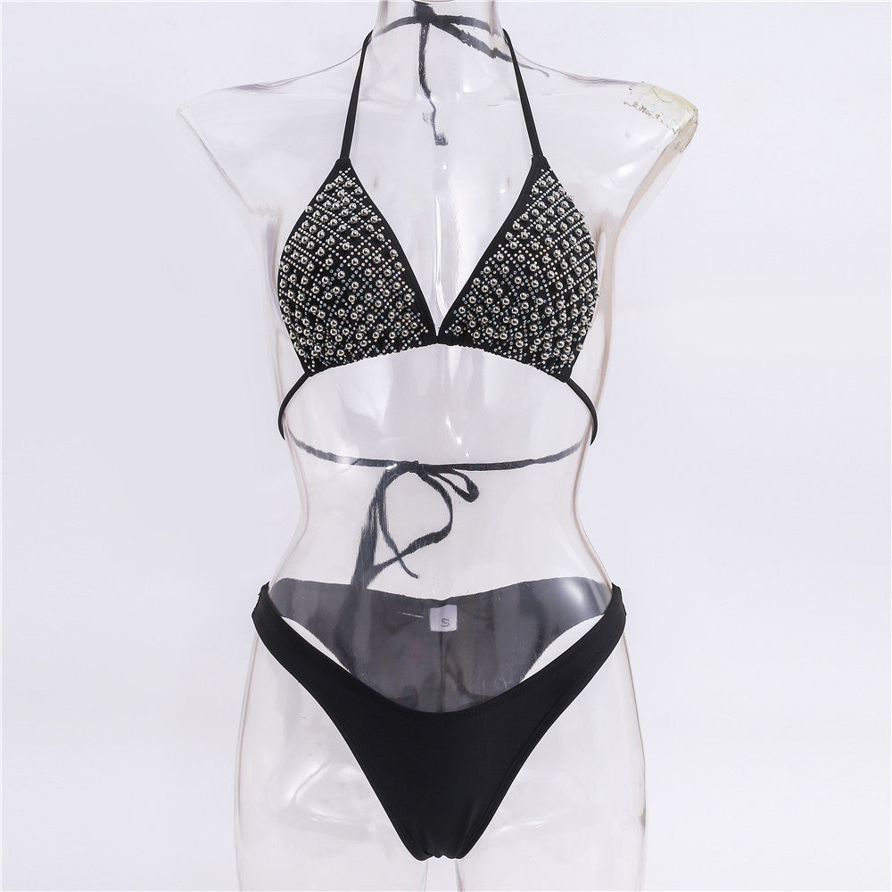 Damen Glamouröser Strass-Bikini EB