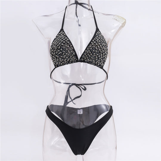 Damen Glamouröser Strass-Bikini EB