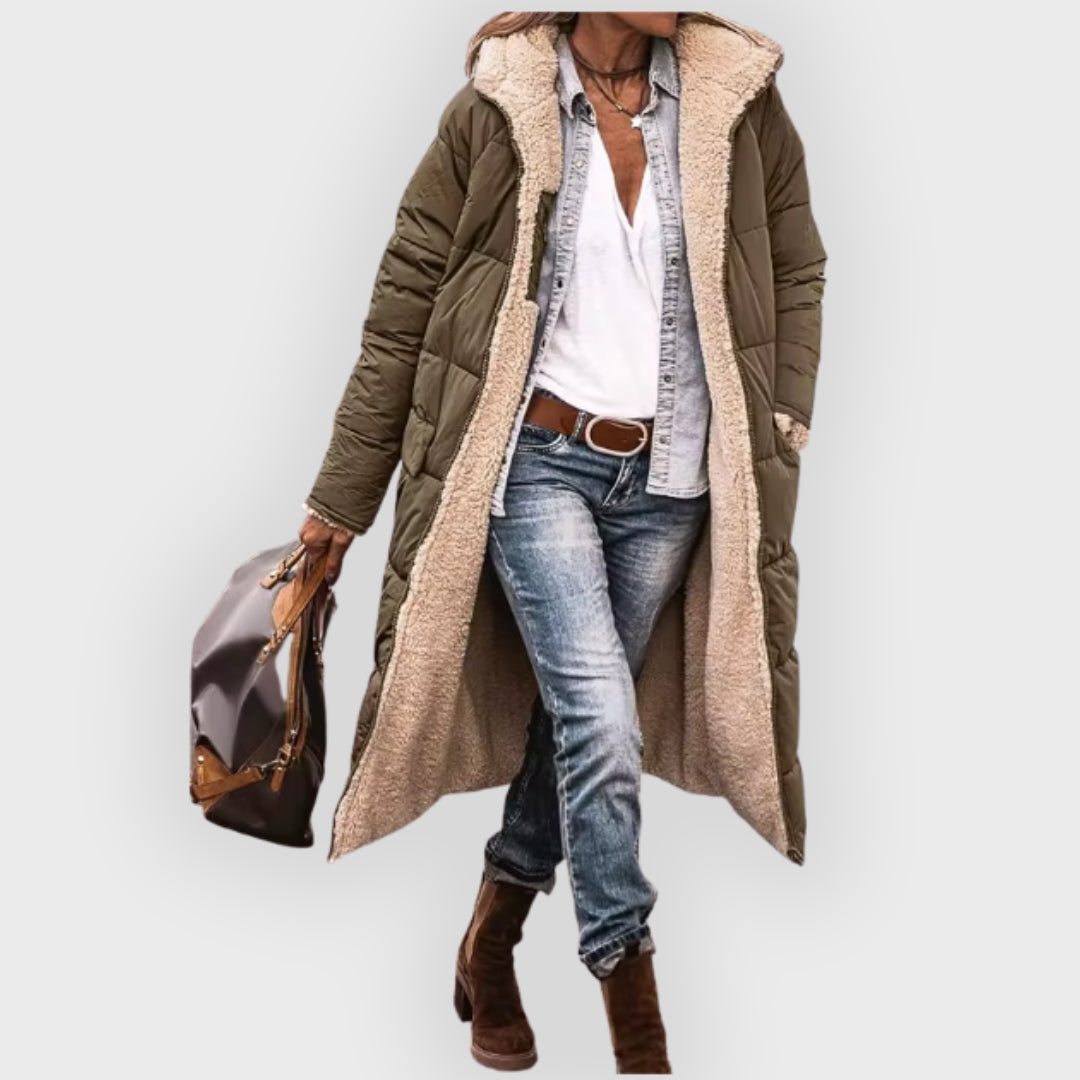 EB | Longline Sherpa-gefütterter Puffer-Mantel