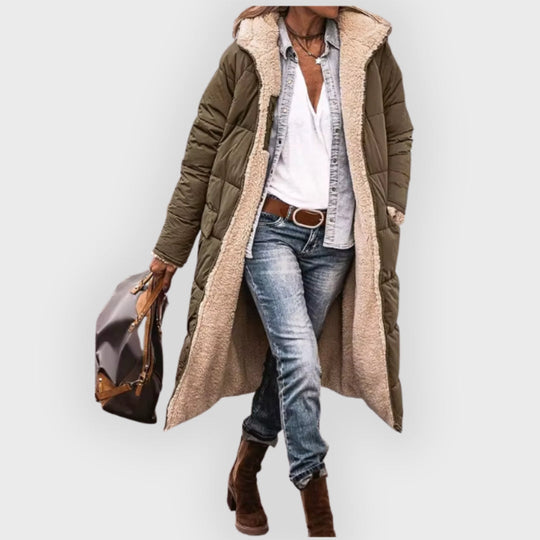 EB | Longline Sherpa-gefütterter Puffer-Mantel