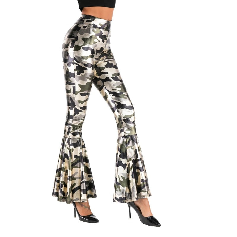 Damen Glamouröse Schlaghose EB