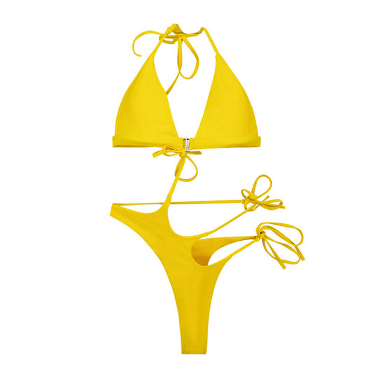 Damen Triangel-Bikini mit modischem Cut-Out und raffiniertem Bindesystem EB