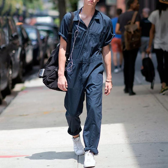 Damen Overall mit kurzem Arm und praktischen Taschen EB