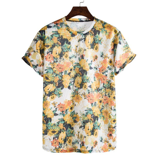 Damen T-Shirt mit kreativem, ethnischem Druck EB