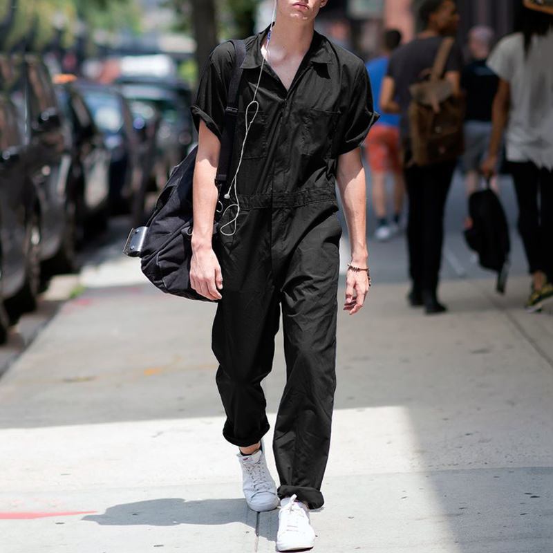 Damen Overall mit kurzem Arm und praktischen Taschen EB