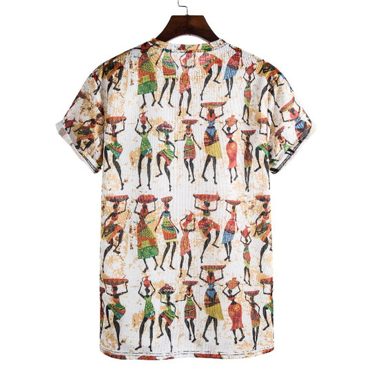 Damen T-Shirt mit kreativem, ethnischem Druck EB