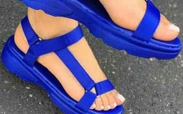 Damen nan sportliche Plateau-Sandalen mit verstellbaren Riemen EB