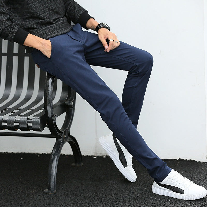 Herren modische Chino-Hose mit schmalem Schnitt und praktischen Taschen EB