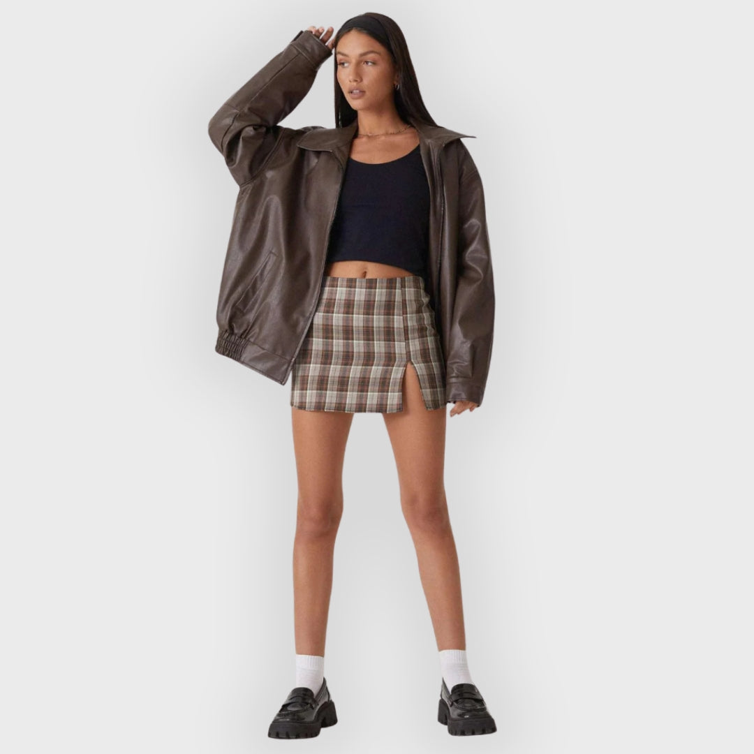 EB | Lockere Lederjacke für den Herbst